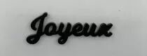 MOT PLEXI 3 MM JOYEUX COULEUR AU CHOIX