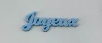 MOT PLEXI 3 MM JOYEUX COULEUR AU CHOIX
