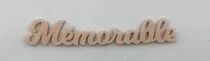MOT PLEXI 3 MM MEMORABLE COULEUR AU CHOIX