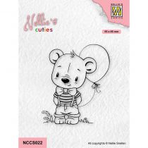 Nellie\'s Cuties Clear Stamp Boy With Balloon