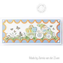 Nellie\'s Cuties Clear Stamp Easter Gnom on Tractor