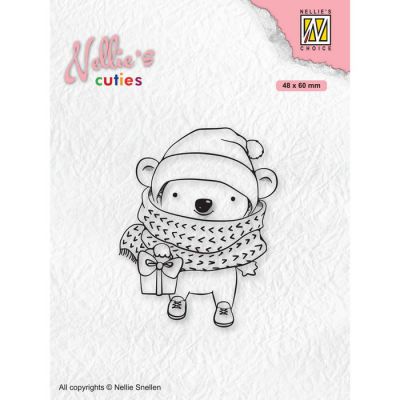 Nellie Snellen ? Nellie\'s Christmas Cuties Clear Stamps Koala With Parcel