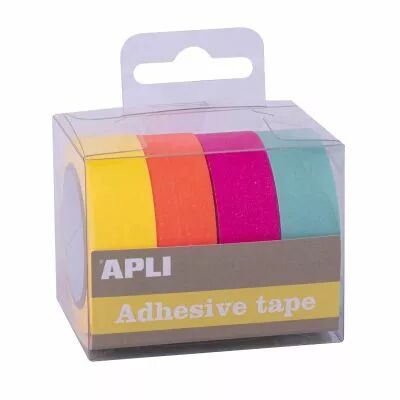 Pack de 4 rubans adh�sifs Washi Fluos