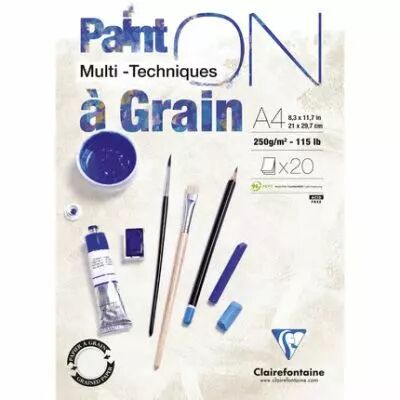 Paint\'ON � grain bloc coll� 20F A4 250g