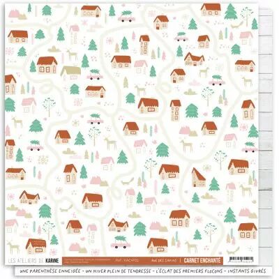 Papier Carnet enchant� 2 \ Rue des sapins\ 