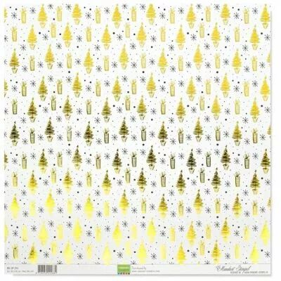 Papier Sapin 200 g - 30,5x30,5cm - Dor� et Noir