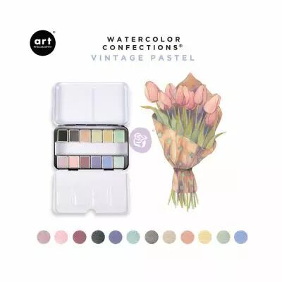 PEINTURES AQUARELLES - Watercolor Confections Vintage Pastel