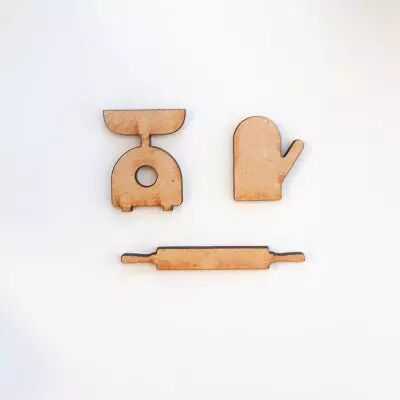 PETIT LOT EMBELLISSEMENTS BOIS - PATISSERIE