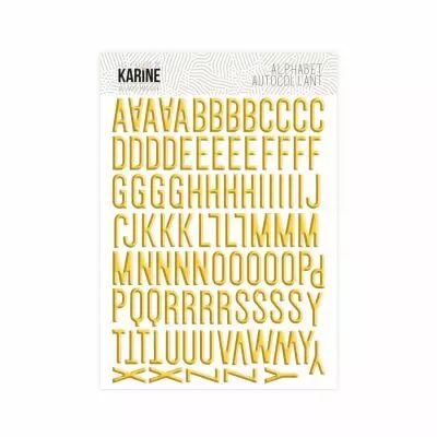 Planche alphabet Au Pays Magique - gold