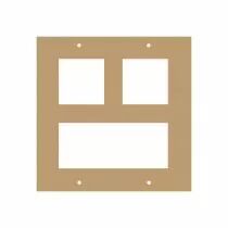 PLAQUE 17X17 CM AVEC 3 CASES EVIDÉES