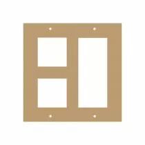 PLAQUE 17X17 CM AVEC 3 CASES EVIDÉES