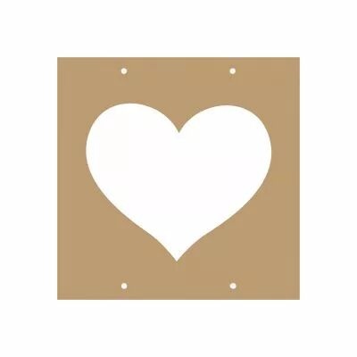 PLAQUE 17X17 CM AVEC COEUR �VID�