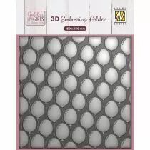 PLAQUE A EMBOSSER 3D Ballons 15x15cm