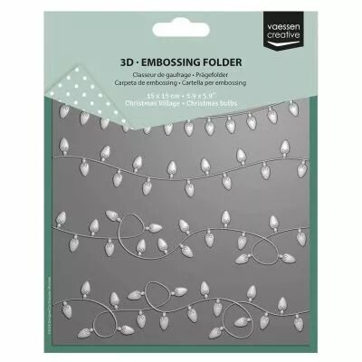 Plaque a embosser 3D Classeur de Gaufrage �clairage de No�l 15x15cm