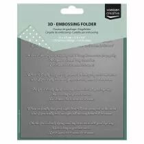 Plaque a embosser 3D Classeur de Gaufrage Let it Snow 15x15cm