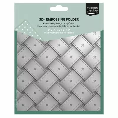 Plaque � embosser 3D Motif Tiss� 15x15cm