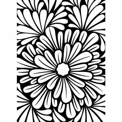 PLAQUE A EMBOSSER BOLD FLORAL