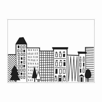PLAQUE A EMBOSSER CITY SCENE