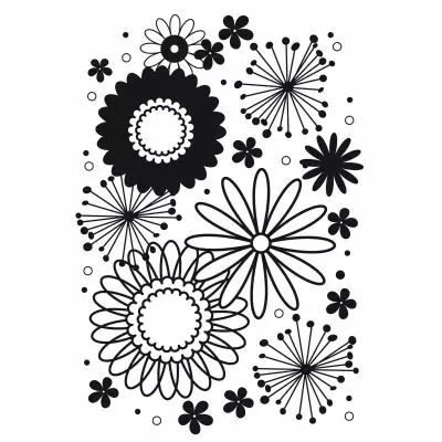 PLAQUE A EMBOSSER FLEURS