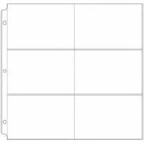 POCHETTES PERFOREES POUR ALBUM 30.5*30.5 CM 6 CASES