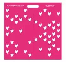 Pochoir - duo coeurs