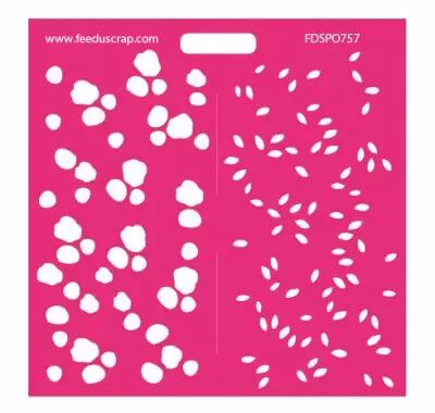 Pochoir - duo fleurettes