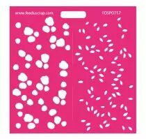 Pochoir - duo fleurettes