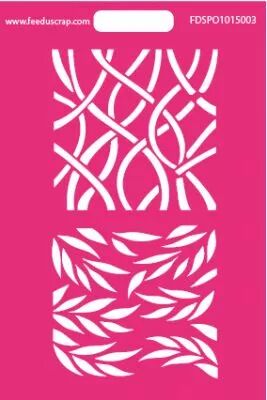 POCHOIR 10X15 CM LIANES ET FEUILLES