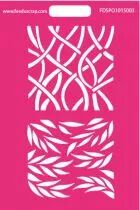 POCHOIR 10X15 CM LIANES ET FEUILLES
