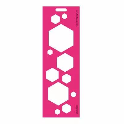 POCHOIR 10x30 CM VERTICAL HEXAGONES