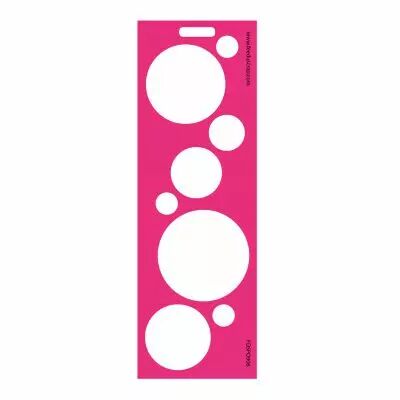POCHOIR 10x30 CM VERTICAL RONDS