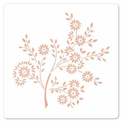 Pochoir 15 x 15 cm BRANCHE FLEURIE