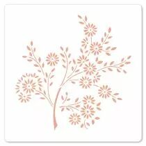 Pochoir 15 x 15 cm BRANCHE FLEURIE