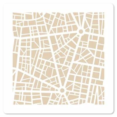 Pochoir 15 x 15 cm CARTE URBAINE