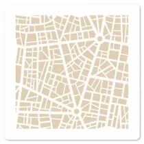Pochoir 15 x 15 cm CARTE URBAINE