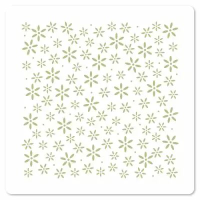 Pochoir 15 x 15 cm FOND FLEURI