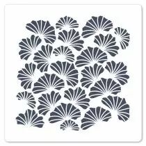 Pochoir 15 x 15 cm FOND GINKGO