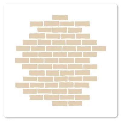 Pochoir 15 x 15 cm MUR DE BRIQUES