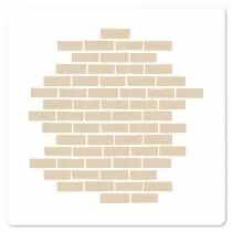 Pochoir 15 x 15 cm MUR DE BRIQUES