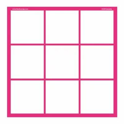POCHOIR 30x30 CM CARR� AVEC CARR�S