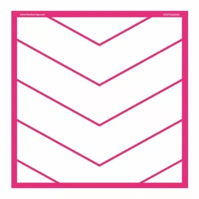 POCHOIR 30x30 CM CARR� AVEC GRANDS CHEVRONS