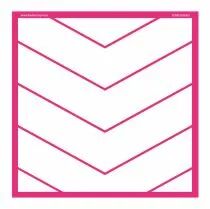 POCHOIR 30x30 CM CARRÉ AVEC GRANDS CHEVRONS