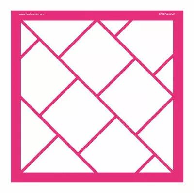 POCHOIR 30x30 CM CARR� AVEC HEXAGONES