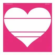 POCHOIR 30x30 CM COEUR AVEC 4 LIGNES