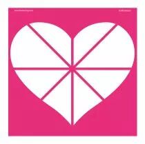 POCHOIR 30x30 CM COEUR AVEC 8 CAMEMBERTS