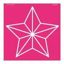 POCHOIR 30x30 CM ETOILE 6 BRANCHES