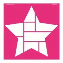 POCHOIR 30x30 CM ETOILE EN RECTANGLES