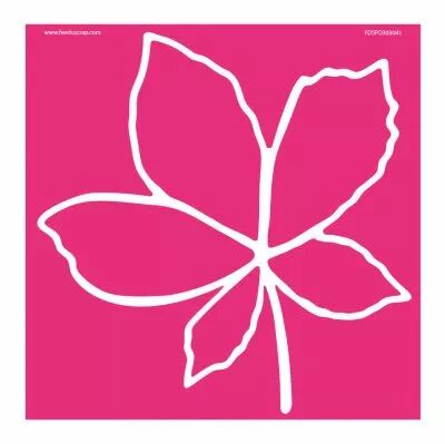 POCHOIR 30x30 CM FEUILLE