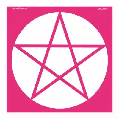 POCHOIR 30x30 CM PENTAGRAMME