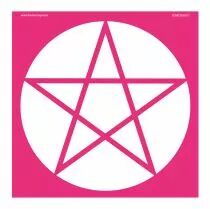 POCHOIR 30x30 CM PENTAGRAMME